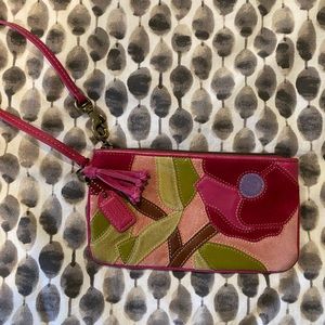 Coach suede wristlet